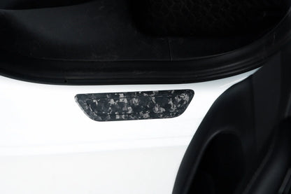 Carbon Fiber Front & Rear Door Sill Covers for Tesla Model 3 (2017–2023) | Gloss / Matte / Forged Finish