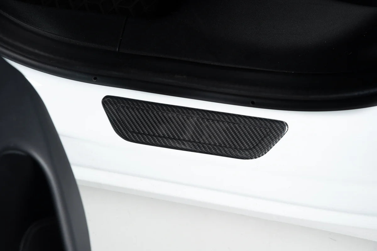 Carbon Fiber Front & Rear Door Sill Covers for Tesla Model 3 (2017–2023) | Gloss / Matte / Forged Finish