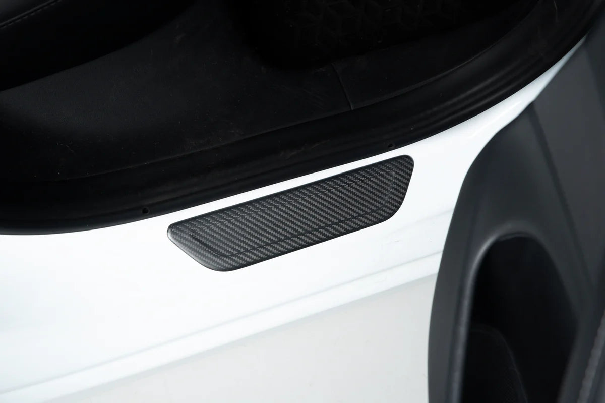 Carbon Fiber Front & Rear Door Sill Covers for Tesla Model 3 (2017–2023) | Gloss / Matte / Forged Finish