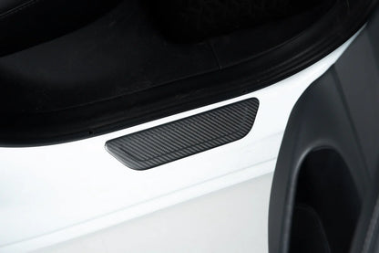 Carbon Fiber Front & Rear Door Sill Covers for Tesla Model 3 (2017–2023) | Gloss / Matte / Forged Finish