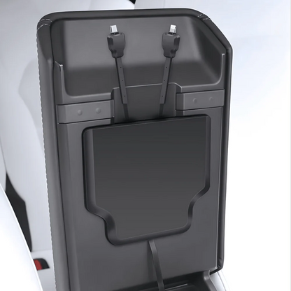 Armrest Box Hidden Expansion Dock with Retractable Fast Charging for Tesla Model 3 Highland (2023.10+) & Model Y Juniper (2025+)