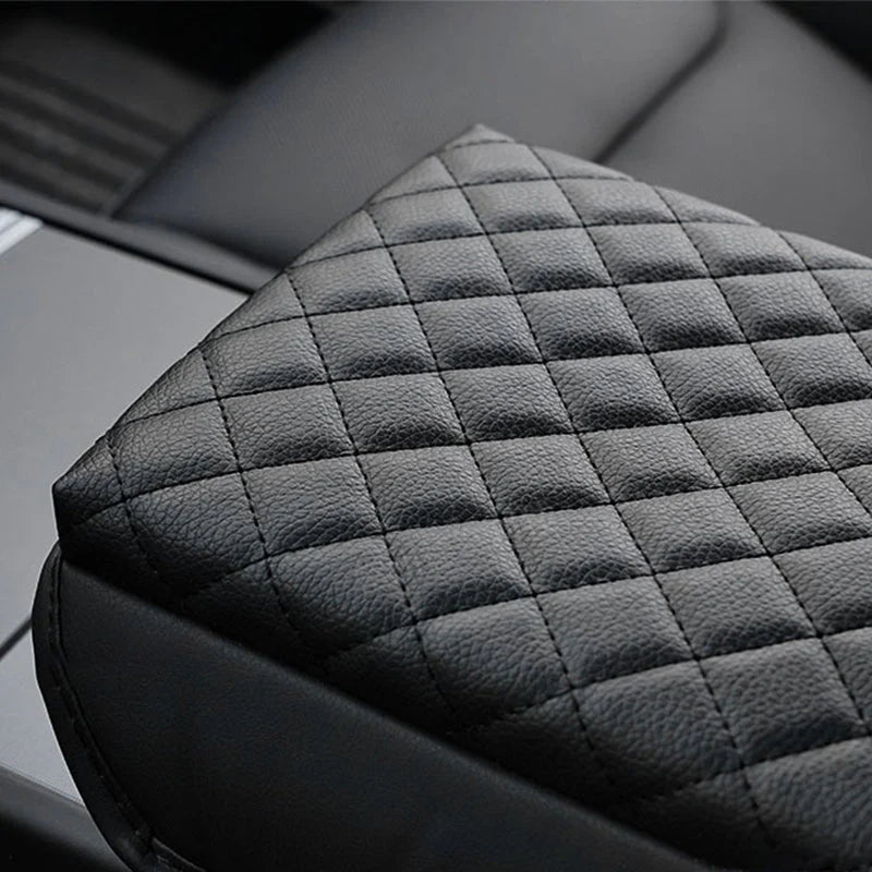 PU Leather Armrest Cover for Tesla Model 3 Highland 2024 – Protective Center Console Armrest Pad