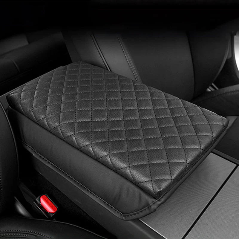 PU Leather Armrest Cover for Tesla Model 3 Highland 2024 – Protective Center Console Armrest Pad