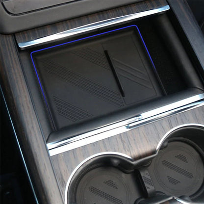 Armrest Storage Box Organizer for Tesla Model S & Model X (2022-On) | Custom-Fit TPE Sliding Tray Insert