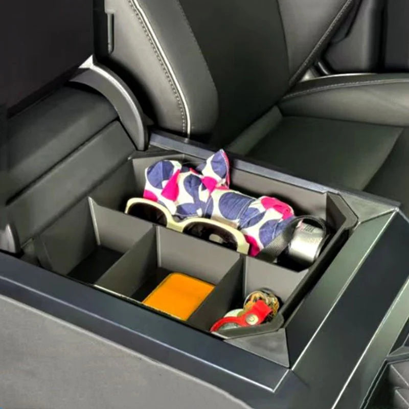 Upper & Lower Armrest Storage Box Organizer for Tesla Cybertruck (2024–Present) | Center Console Space Optimization