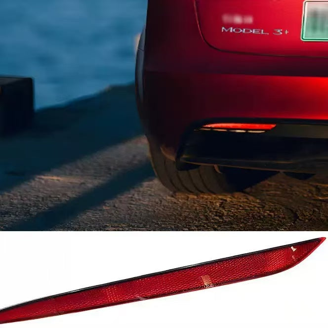 Tesla Model 3 Rear Bumper Reflector Left & Right Side Replacement 1077406 / 1077407 Rear Fog Light Reflective Trim Accessories for Tesla Model 3 2017–2023
