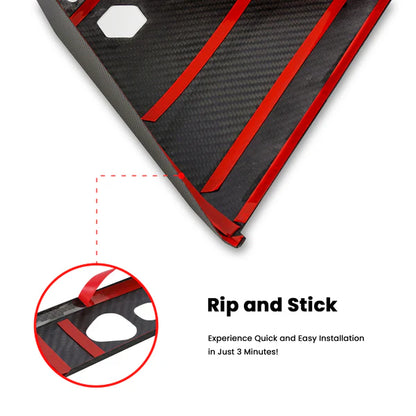 Real 3K Carbon Fiber Steering Wheel Panel Covers (3PCS) for Tesla Cybertruck – OEM Precision Fit, Lightweight Interior Trim Upgrade