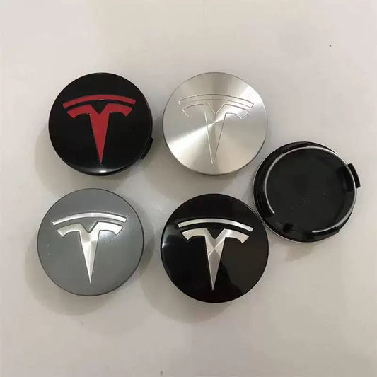 OE 6005879-02-A Wheel Rim Center Logo Cover Steel Ring Cap Small Hub Emblem Trim Replacement for Tesla Model 3 Model Y Model S Model X (2012–2019 Compatible)