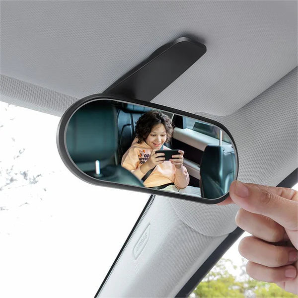 Tesla Baby Car Rear View Mirror for Infants & Toddlers | 360° Adjustable Wide-Angle Safety Mirror | Clip-On or Adhesive Installation | Shatterproof ABS Glass
