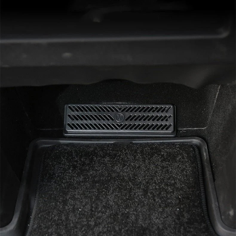 Backseat Air Vent Cover for Tesla Model Y  Parts (2020–2024), ABS Under-Seat Air Outlet Protector, Anti-Blockage & Ventilation Guard