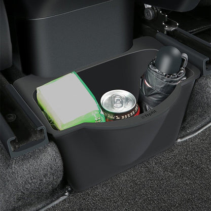 Rear Center Console Organizer for Tesla Model 3 Highland (2024+) / Model Y (2020–2025) | Flocked OEM Fit | Noiseless Silicone | Waterproof & Easy-Clean Design