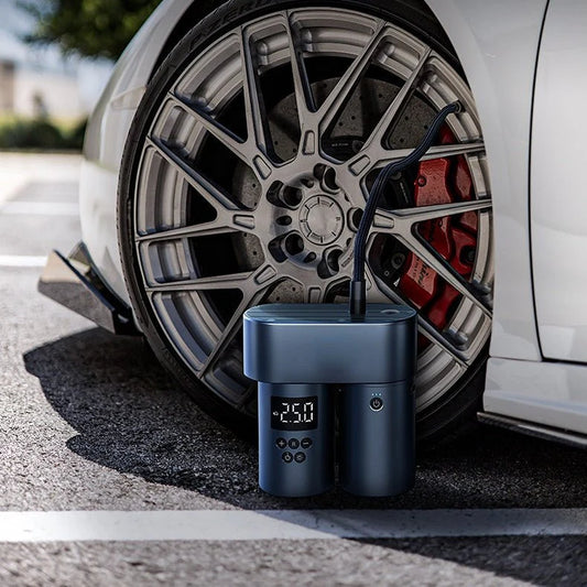 Tesla Cybertruck Model 3 Model S Model Y Model S Portable Cordless Inflatable Air Pump | 38L/min Fast Tire Inflator | 75 PSI for Cars & SUVs | 150 PSI for Bikes | Auto Shut-Off & LED Light