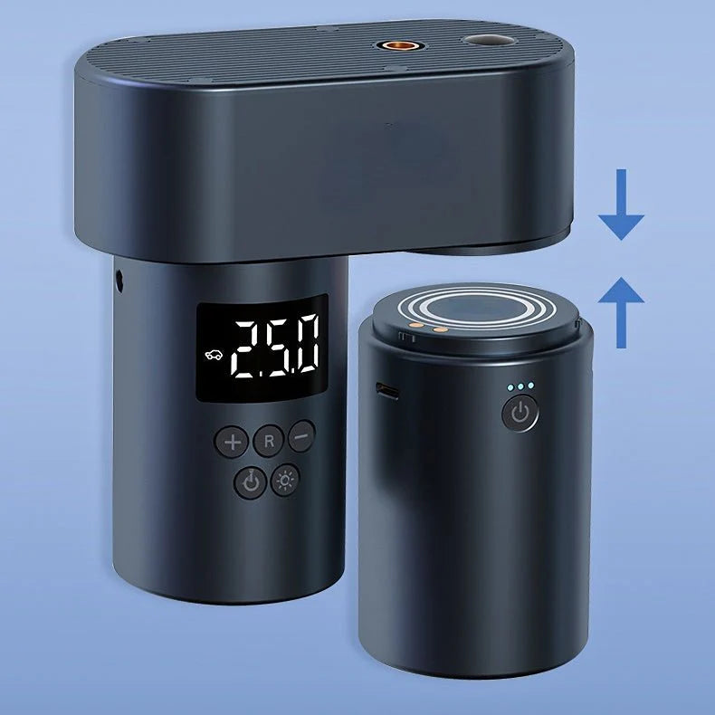 Tesla Cybertruck Model 3 Model S Model Y Model S Portable Cordless Inflatable Air Pump | 38L/min Fast Tire Inflator | 75 PSI for Cars & SUVs | 150 PSI for Bikes | Auto Shut-Off & LED Light