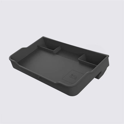 Behind-Screen Silicone Storage Box for Tesla Model 3 & Model Y – Heat-Resistant, Noise-Reducing Organizer with Magnetic Holder