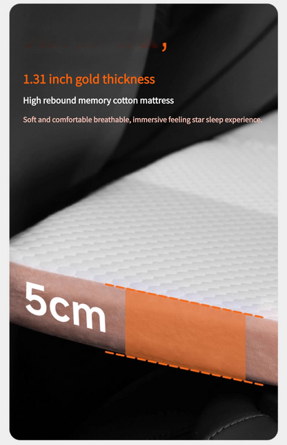 Upgraded Car Camping Mattress for Tesla Model Y Juniper – Amber Silk Fabric, Memory Foam, Anti-Slip Design