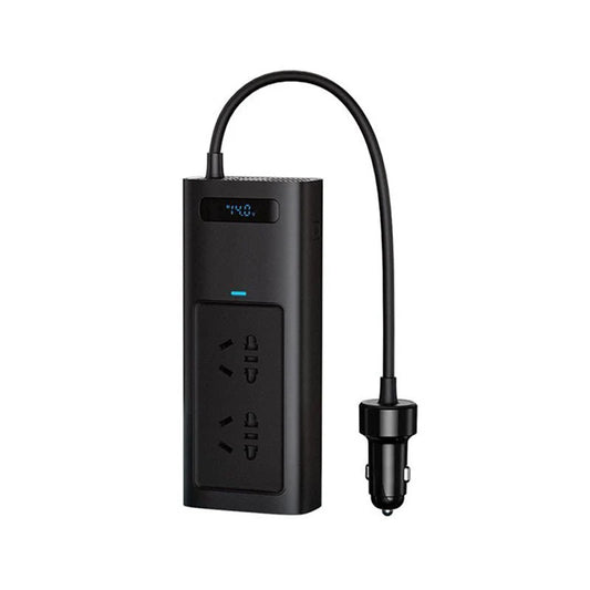 150W Car Power Inverter for Tesla Model 3 & Model Y (EU Version) – DC to AC Converter with LCD Display & Smart Cooling