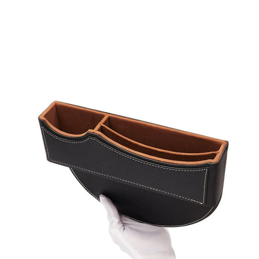 Premium Leather Car Seat Gap Filler Organizer for Tesla Model 3/Y/S/X – Custom Fit Console Side Pocket Storage