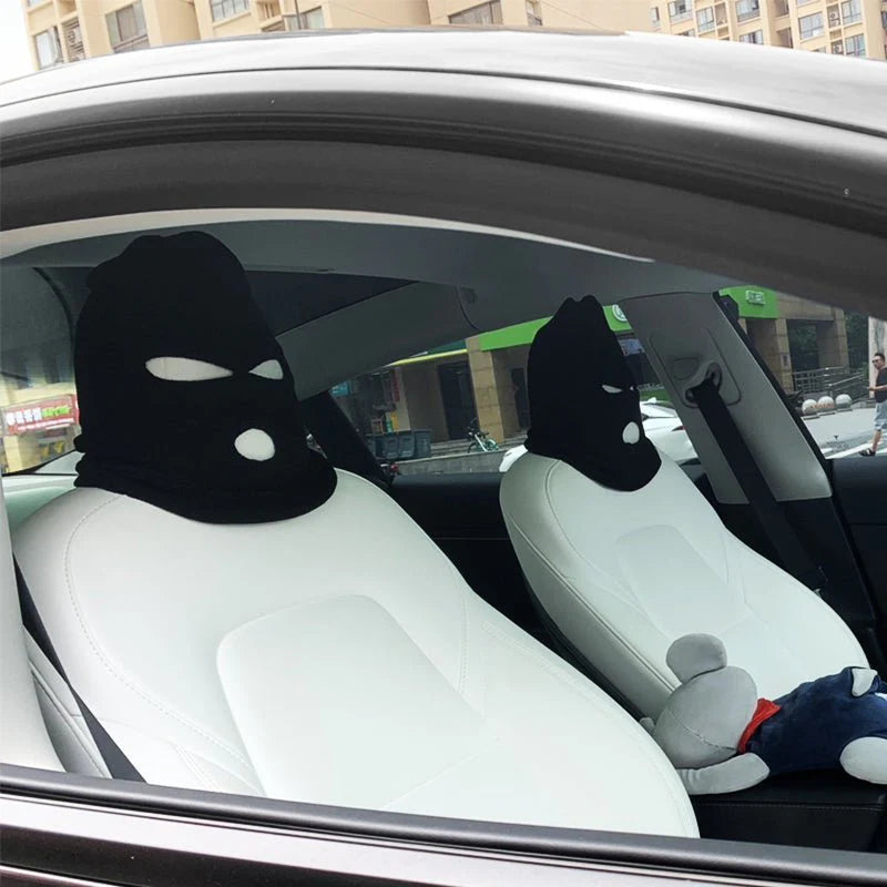 Premium Car Seat Headrest Cover for Tesla Model 3, Model Y, Model S & Model X – Breathable Polyester Head Support Protector (2PCS)
