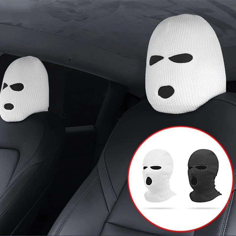Premium Car Seat Headrest Cover for Tesla Model 3, Model Y, Model S & Model X – Breathable Polyester Head Support Protector (2PCS)