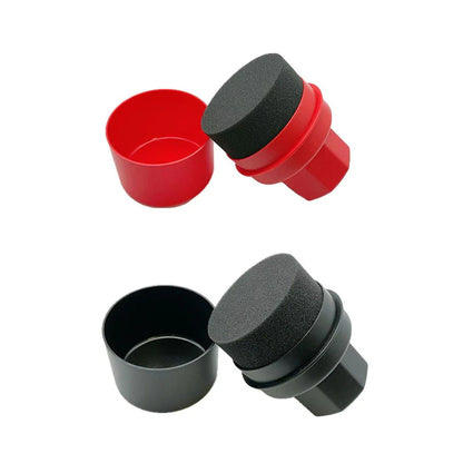 Premium Car Tire Shine Sponge Applicator for Tesla Model S/Y/3/X & Cybertruck – High-Density Tire Dressing Pad with Storage Lid