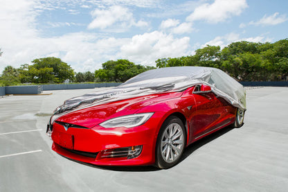 Custom Fit Car Cover for Tesla Model S (2012–2020) | Indoor & Outdoor Water-Resistant Protection with Charging Access