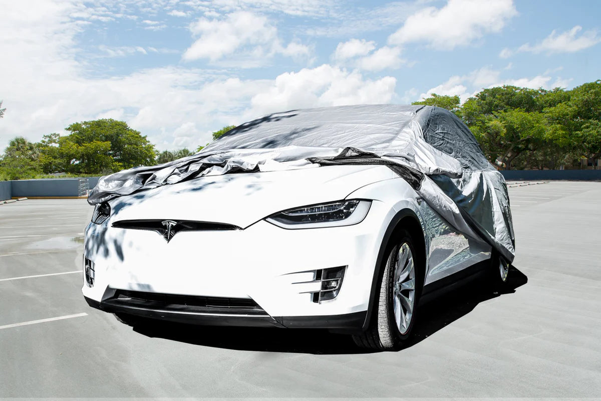 Custom Fit Car Cover for Tesla Model X – Water-Resistant Indoor & Outdoor Protection with Charging Access
