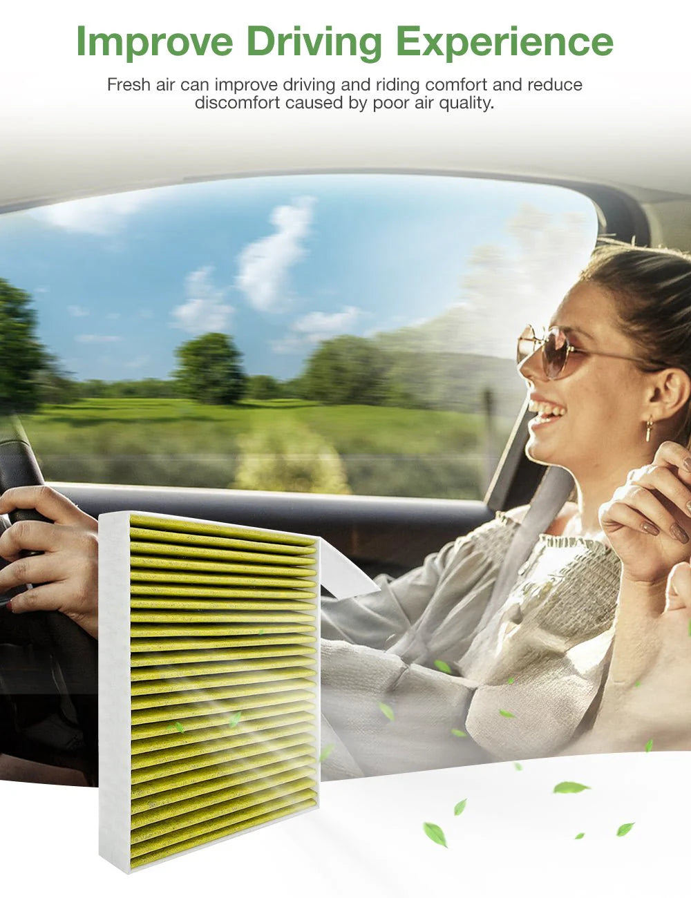 HEPA Activated Carbon Cabin Air Filter for Tesla Model Y & Model 3 (2017–2025) – 6-Layer High-Efficiency Replacement Filter (2 PCS)