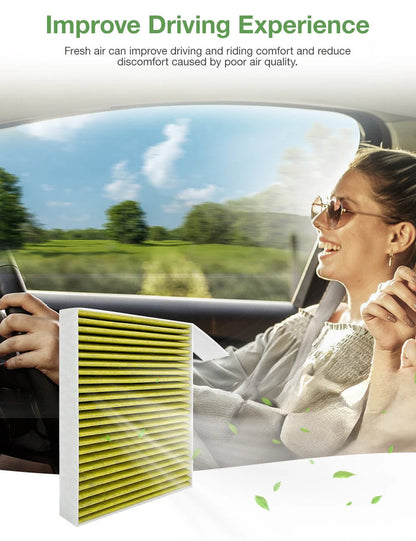 HEPA Activated Carbon Cabin Air Filter for Tesla Model Y & Model 3 (2017–2025) – 6-Layer High-Efficiency Replacement Filter (2 PCS)