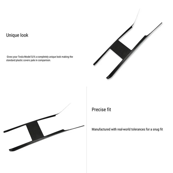 Carbon Fiber Center Console Trim Panel for Tesla Model S/X (2022+) – Full Cover Interior Upgrade