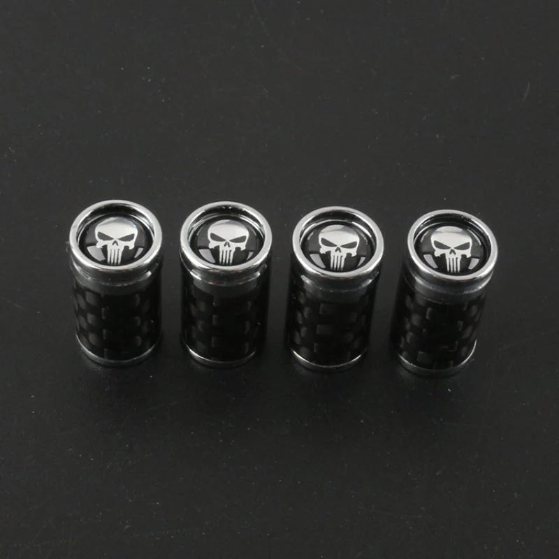 Carbon Fiber Tire Valve Stem Caps for Tesla Model 3 Model Y Model X Model S – 4pcs Set, High-Quality Air-Seal Protection