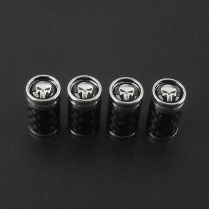 Carbon Fiber Tire Valve Stem Caps for Tesla Model 3 Model Y Model X Model S – 4pcs Set, High-Quality Air-Seal Protection
