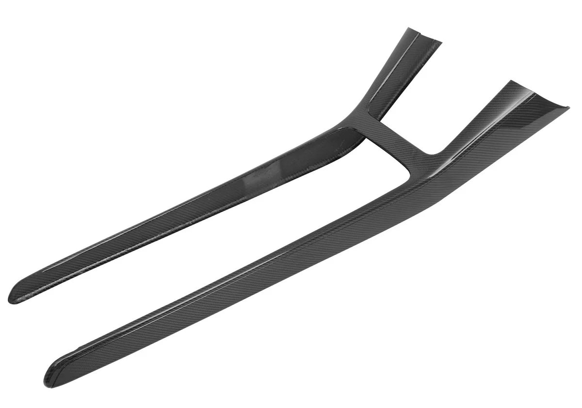 Carbon Fiber Center Console Trim Cover for Tesla Model 3 & Model Y – Real High Gloss Carbon Fiber Overlay