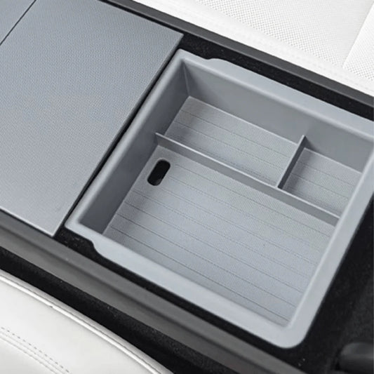 Double-Layer Center Armrest Storage Box for Tesla Model 3 Highland & Model Y Juniper | Dual-Tier Organizer | 3 Interior-Matching Colors