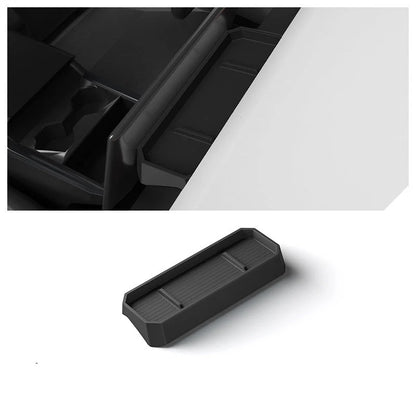 Behind-Screen Center Console Storage Box for Tesla Cybertruck (2024 & Newer) – Anti-Slip Silicone Organizer Tray