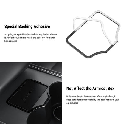 Acrylic Center Console Key Card Holder for Tesla Model 3 & Model Y (Pre-Highland) – Gloss Black Anti-Slip Card Slot with 3M Adhesive