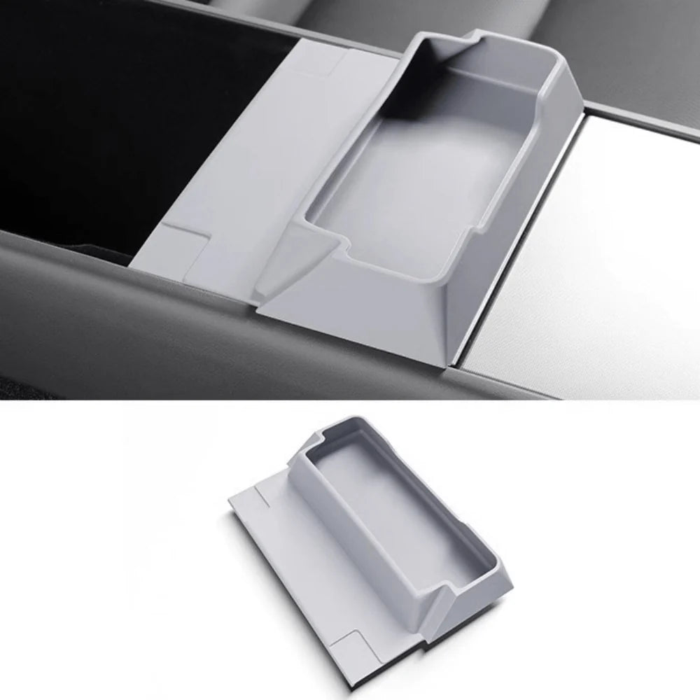 Center Console Glasses Tray for Tesla Model Y Juniper (2025+) & Model 3 Highland (2023.10+) | Silicone Non-Slip Organizer