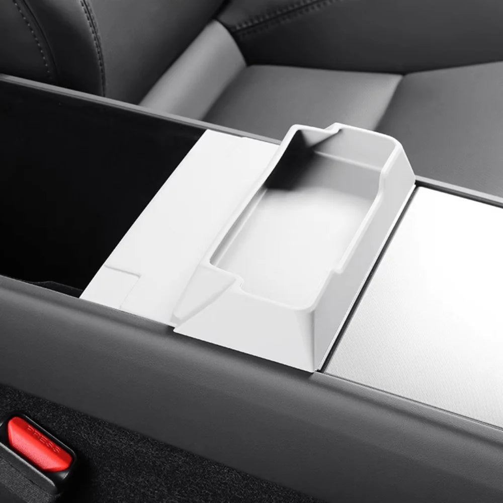 Center Console Glasses Tray for Tesla Model Y Juniper (2025+) & Model 3 Highland (2023.10+) | Silicone Non-Slip Organizer