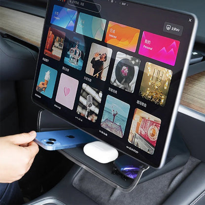 Under-Screen Center Console Organizer for Tesla Model 3 Highland & New Model Y – Maximize Storage & Keep Interior Clutter-Free