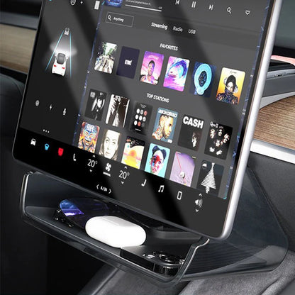 Under-Screen Center Console Organizer for Tesla Model 3 Highland & New Model Y – Maximize Storage & Keep Interior Clutter-Free