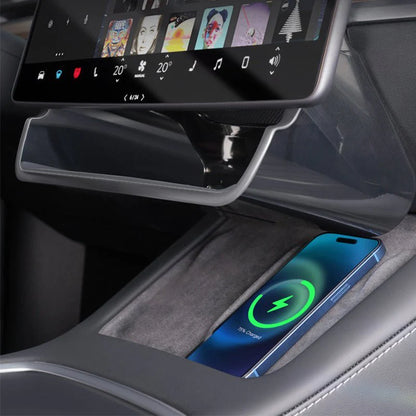 Under-Screen Center Console Organizer for Tesla Model 3 Highland & New Model Y – Maximize Storage & Keep Interior Clutter-Free