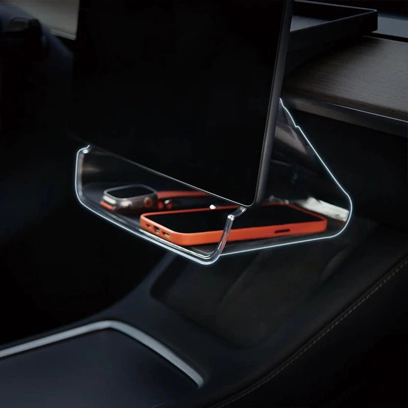 Tesla Model 3 & Model Y Center Console Organizer | Under Screen Storage with Magnetic & Solar ETC Support