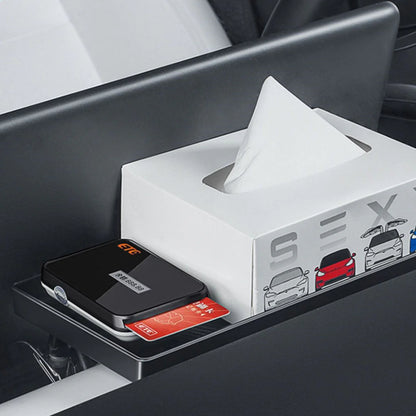 Tesla Model 3 & Model Y Center Console Organizer | Under Screen Storage with Magnetic & Solar ETC Support