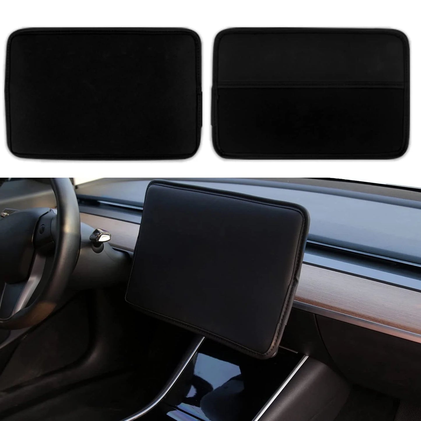 Center Console Screen Protector Cover for Tesla Model 3 (2017–2023.10) & Model Y (2020–2025.03) – Anti-UV Heat Shield Display Sunshade Sleeve