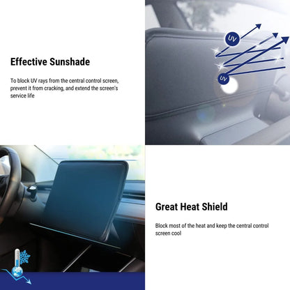 Center Console Screen Protector Cover for Tesla Model 3 (2017–2023.10) & Model Y (2020–2025.03) – Anti-UV Heat Shield Display Sunshade Sleeve
