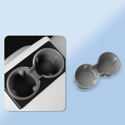 Premium Center Console Cup Holder Insert for Tesla Model 3 Highland (2024+) & Model Y Juniper | Spill-Resistant Silicone Stabilizer