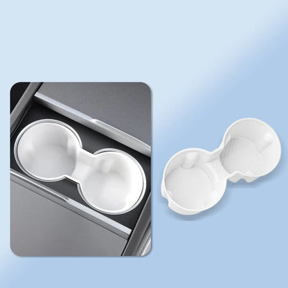 Premium Center Console Cup Holder Insert for Tesla Model 3 Highland (2024+) & Model Y Juniper | Spill-Resistant Silicone Stabilizer