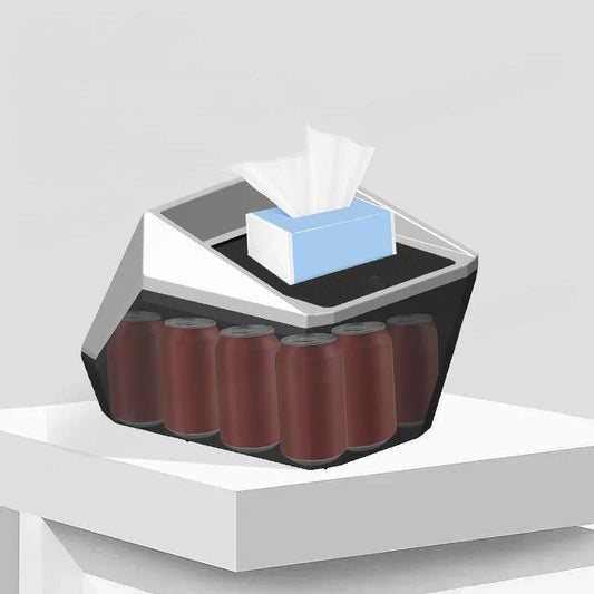 Center Console Trash Can for Tesla Cybertruck 2024+ | Custom Fit Interior Garbage Bin Organizer