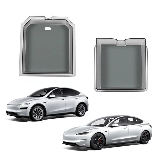 Center Console Tray & Armrest Organizer for Tesla Model 3 Highland (2024+) & New Model Y — Custom-Fit TPE Storage Box