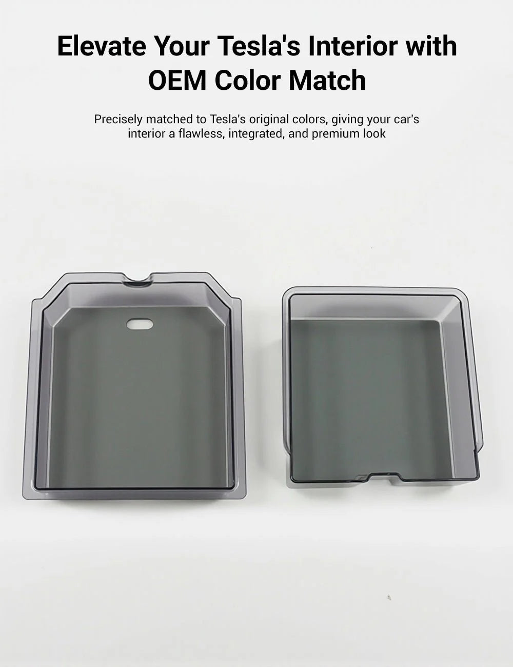 Center Console Tray & Armrest Organizer for Tesla Model 3 Highland (2024+) & New Model Y — Custom-Fit TPE Storage Box