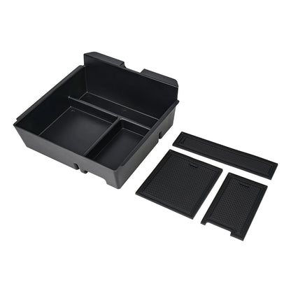 Center Front Storage Box for Tesla Model Y Juniper (2025+) & Model 3 Highland (2024+) | Flocked Interior Organizer with Hidden Magnetic Compartment